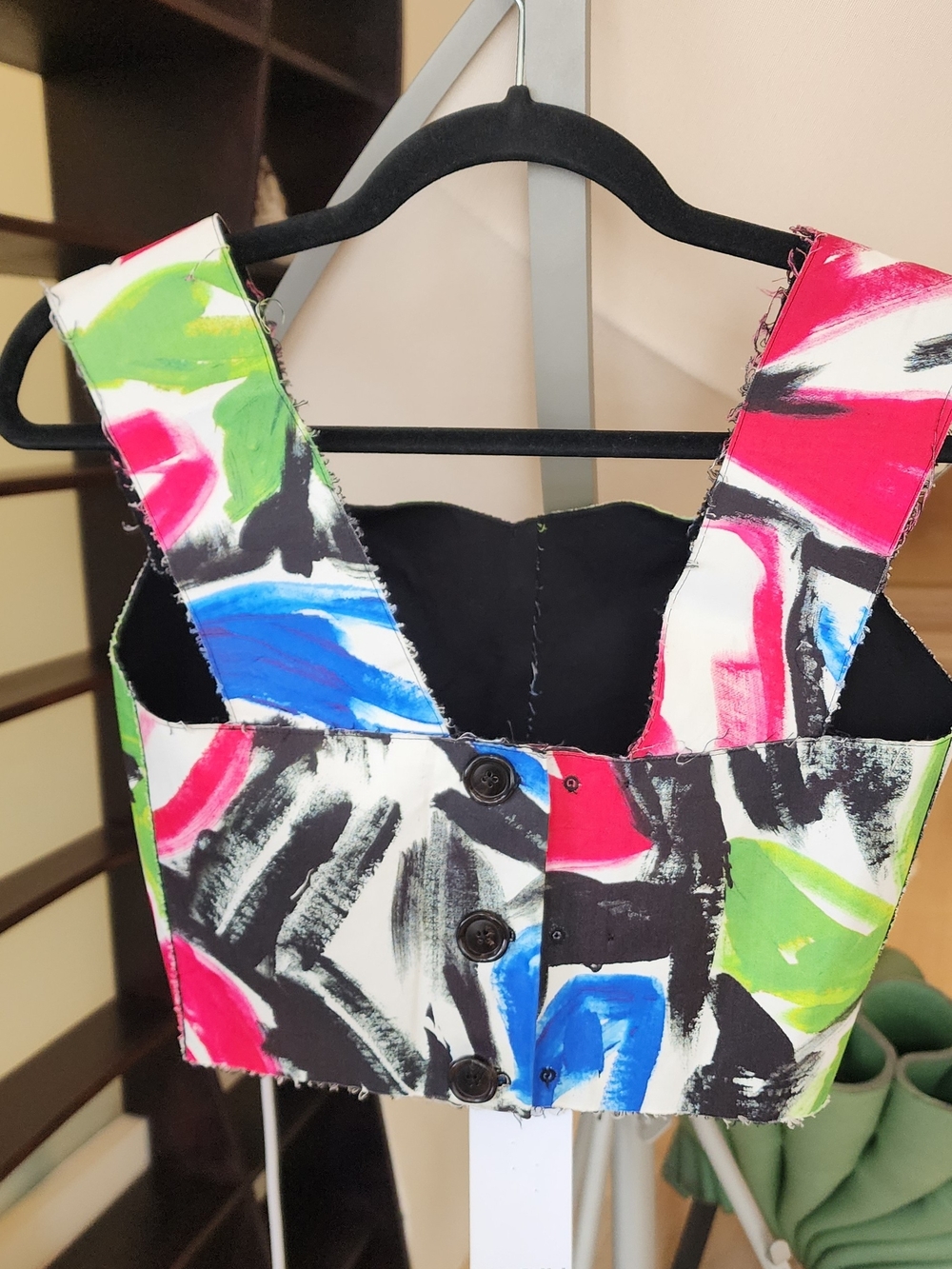 Marni Floral Brushstroke Bustier Crop Top in Pink, Blue & Green Size XS to S - Picture 6 of 13